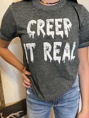 Creep It Real Shirt (Black Acid Wash)